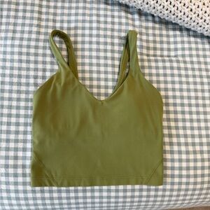 Align Crop Tank Top — Bronze Green
